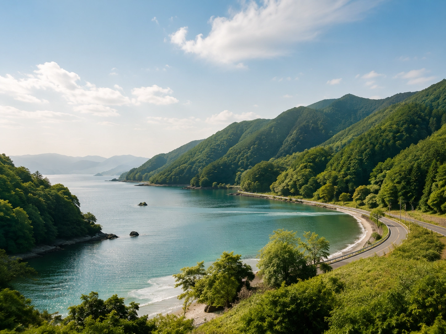 海と山に囲まれた日本の風景
