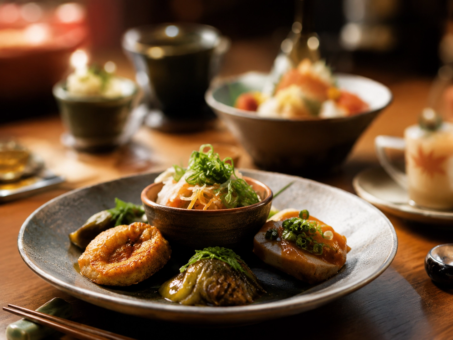 日本料理が並ぶ食卓